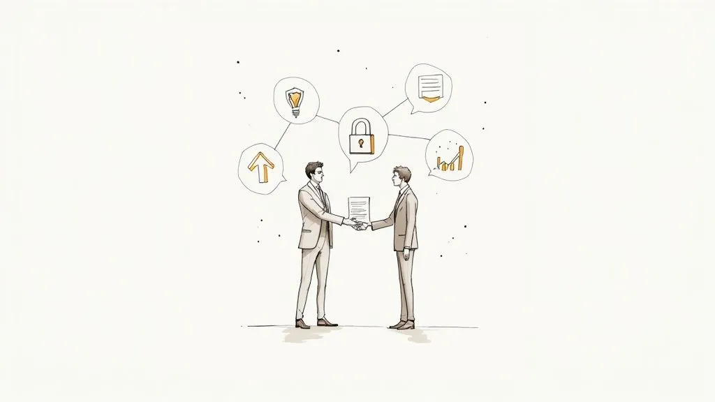 Team collaborating on a project plan on a whiteboard