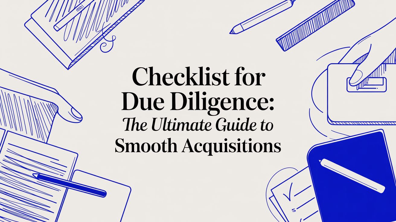 Checklist for due diligence: The Ultimate Guide to Smooth Acquisitions