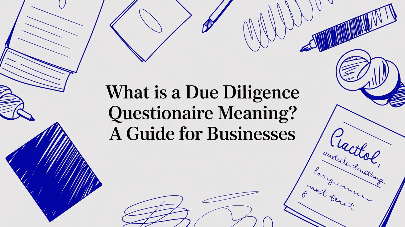 What Is a Due Diligence Questionnaire Meaning a Guide for Businesses