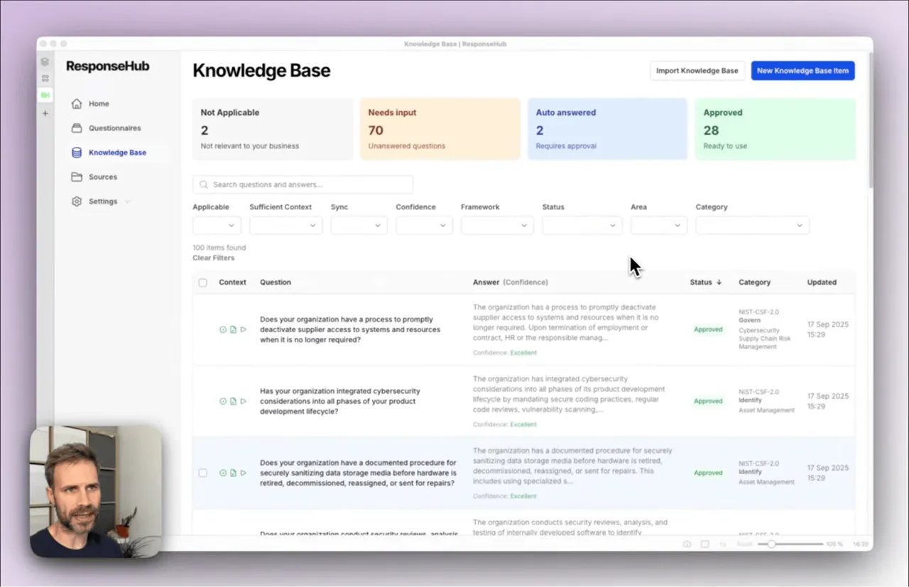 ResponseHub product tour